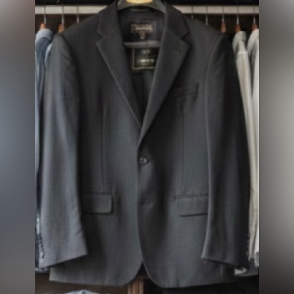 Tommy Bahama Island Soft 100% Silk Black Blazer Sport Coat - Size S (Fits M/L)